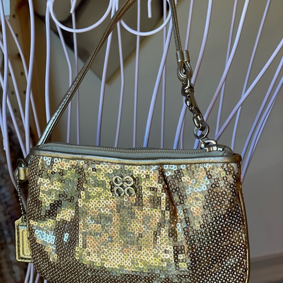 Coach Gold Wristlet - Picture 2 of 3